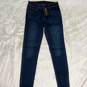 Tailored Athlete Premium Stretch Jeans in Dark Blue. 34W 32L
